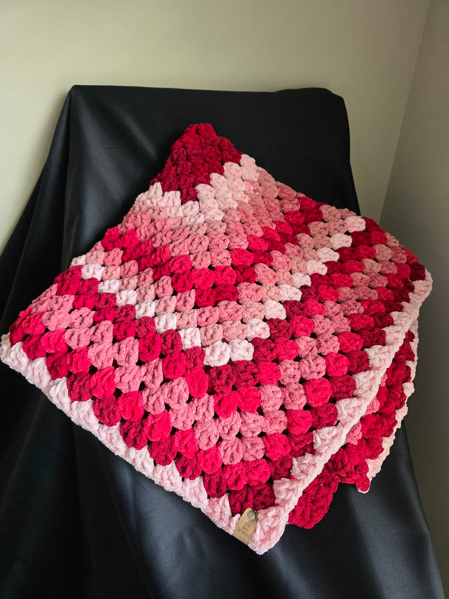Crochet gradient blanket.