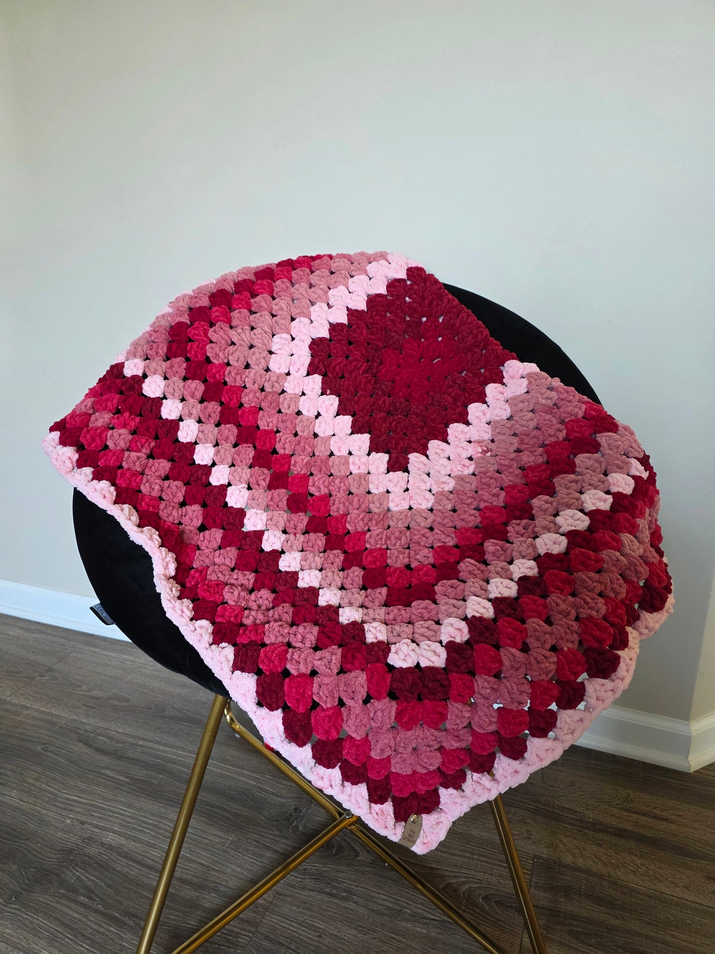 Crochet gradient blanket.