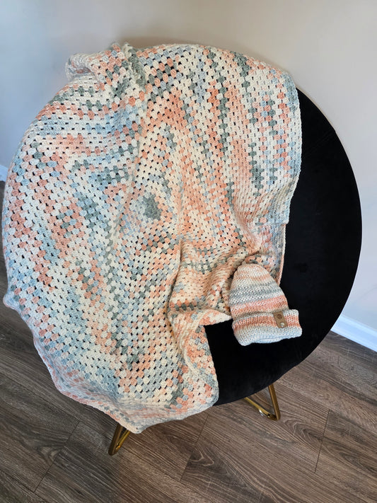 baby blanket and hat