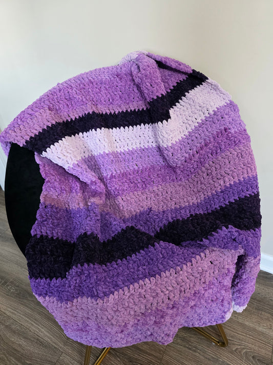 Crochet gradient blanket.