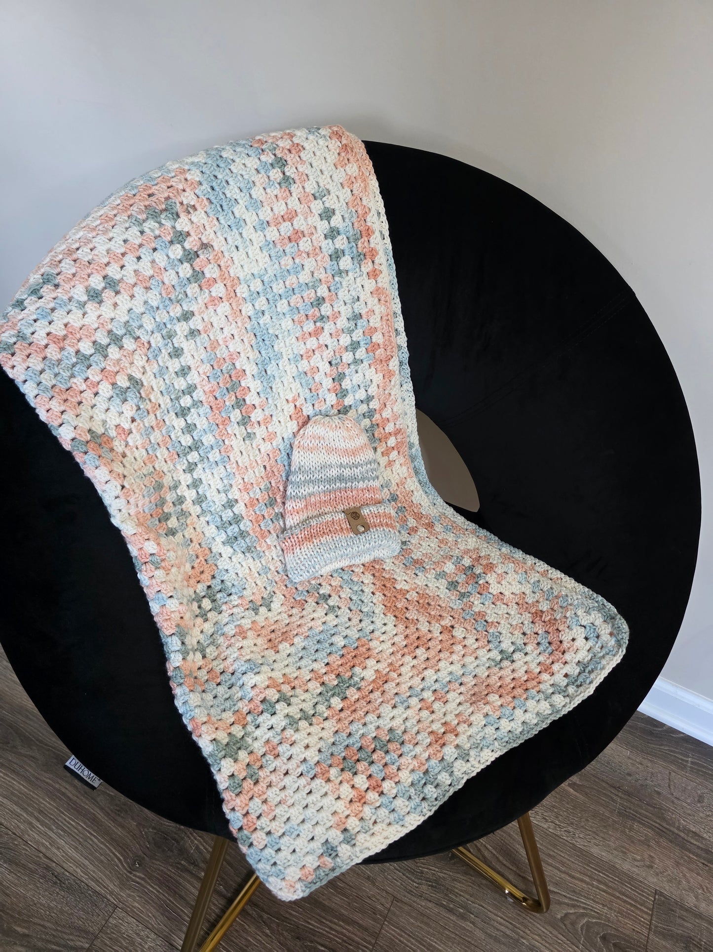 baby blanket and hat