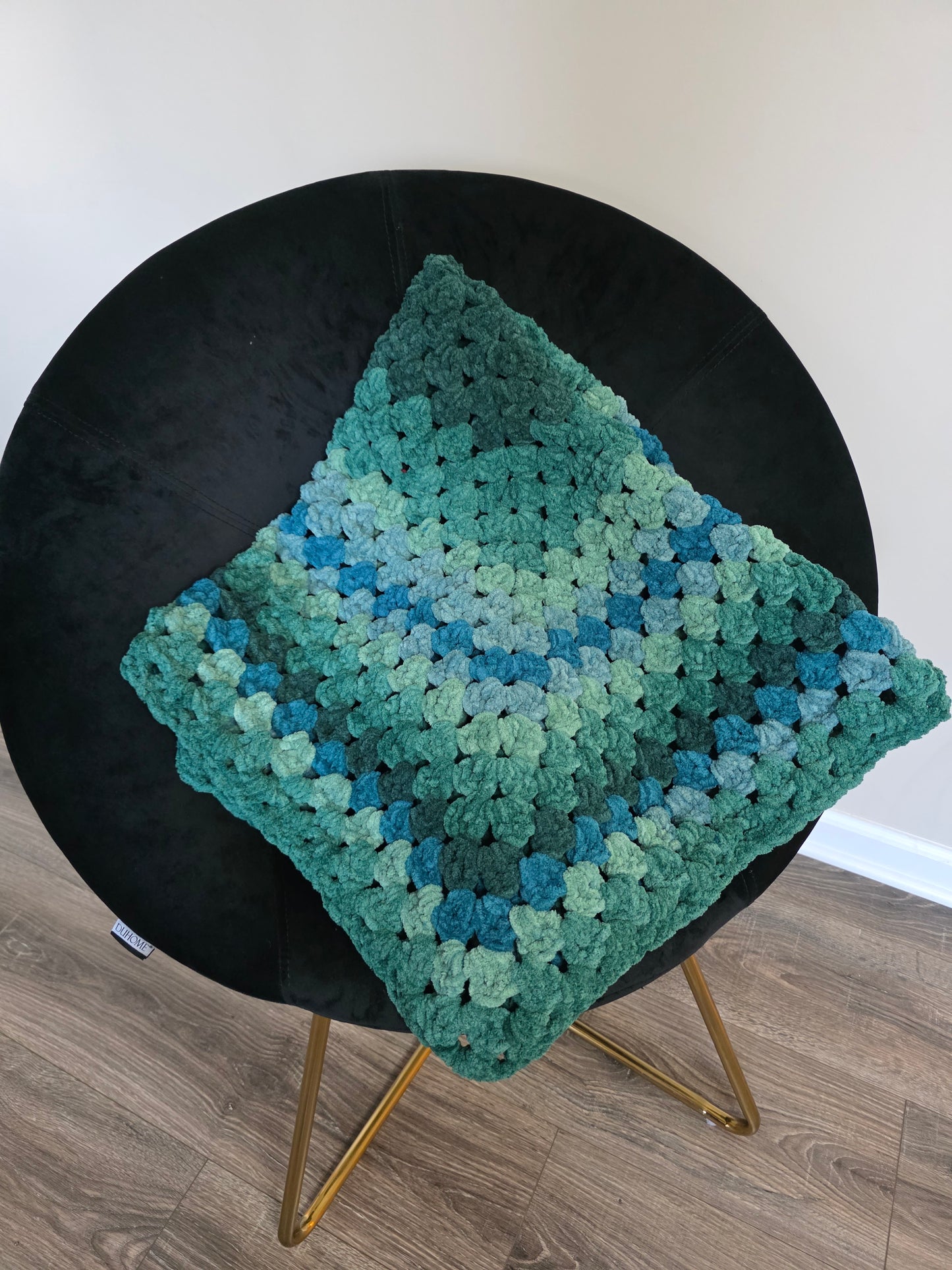 Crochet gradient blanket.
